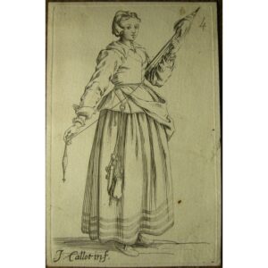 young woman with distaff