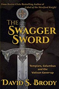 image of book cover with sword and shadow of Columbus