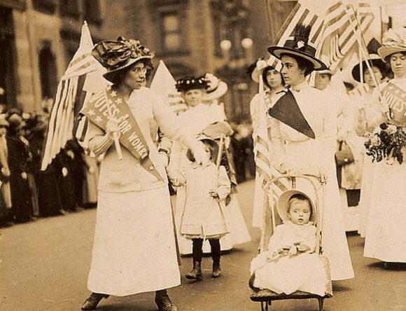 1920's Women Suffrage Victory Rally and Promenade